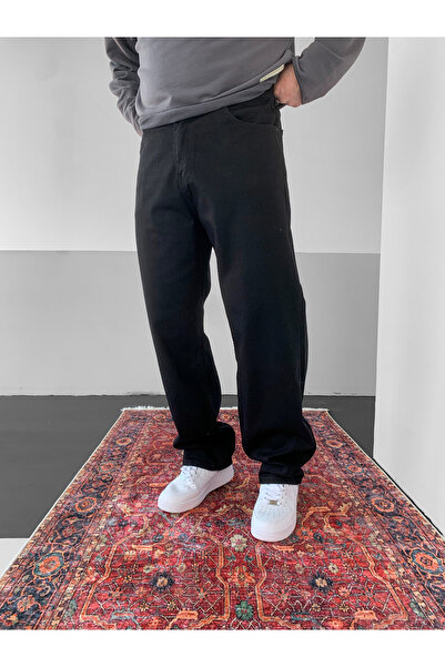 NO1 KONSEPT Anthracite Baggy Fit Relaxed Fit Jean Trousers