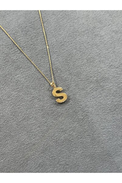 ARSLANTAŞ 1989 14 AYAR ALTIN S HARFİ PARLAK KOLYE UCU