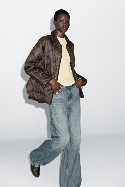 Massimo Dutti Fitilli kadife detaylı hafif ceket