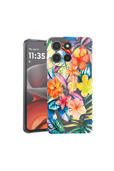 bestcase Carcasă spate antișoc pentru Motorola Moto G15, flori topice, 192635...