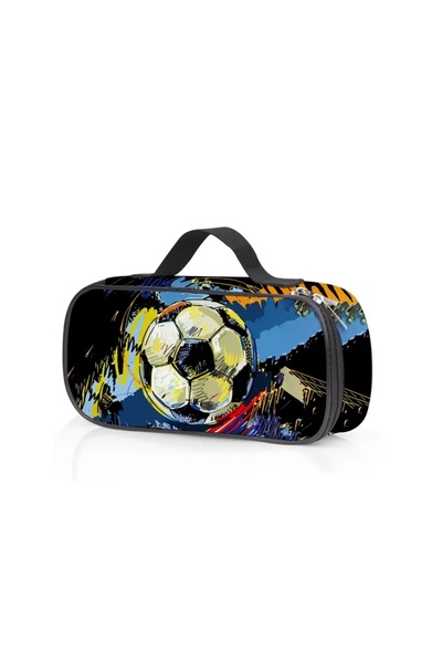 GlassySKY Design cu minge de fotbal Husă pentru creion de mare capacitate Sup...