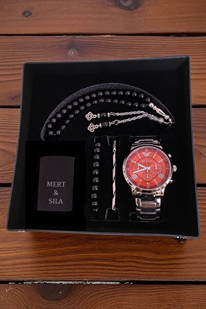 Eyiser Store Kişiye Özel Erkek Saat Seti | Şık Saat + İsimli Çakmak + Tesbih ...