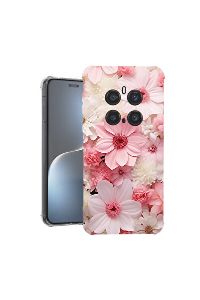 bestcase Carcasă spate antișoc pentru Honor Magic7 Pro, margaretă roz și albă...