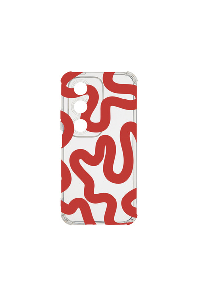bestcase Carcasă spate antișoc pentru OPPO A80 5G, linie abstractă roșie, AS ...