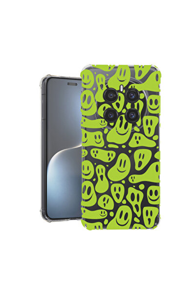bestcase Carcasă spate antișoc pentru Honor Magic7 Pro, verde acid smiley, 19...