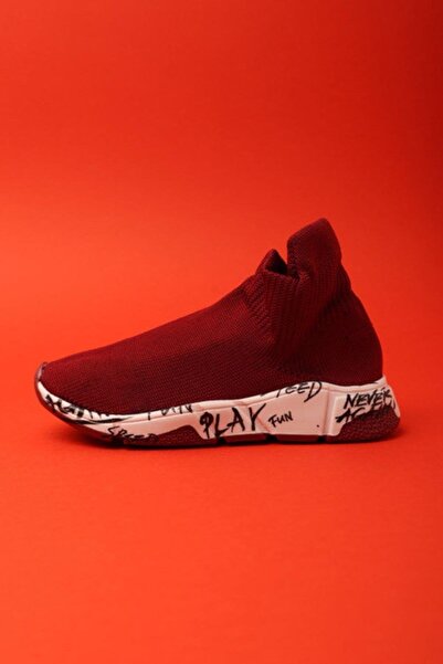 BONY SOCKS Speed Çorap Ayakkabı Bordo
