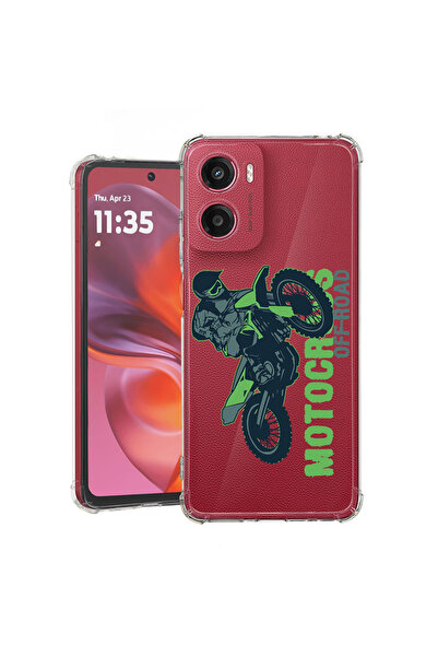 bestcase Carcasă spate antișoc pentru Motorola Moto E15, Motocross, 1988242 A...