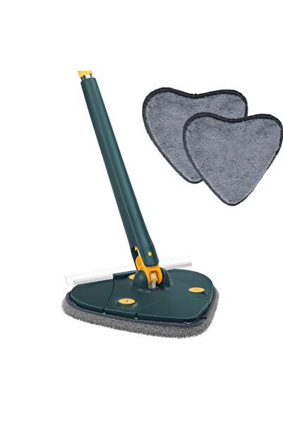 HOZRO HOZRO Telescopic Mop, with Heart-Shaped Head, 2 Cloths, 360° Rotation, 127 cm Handle
