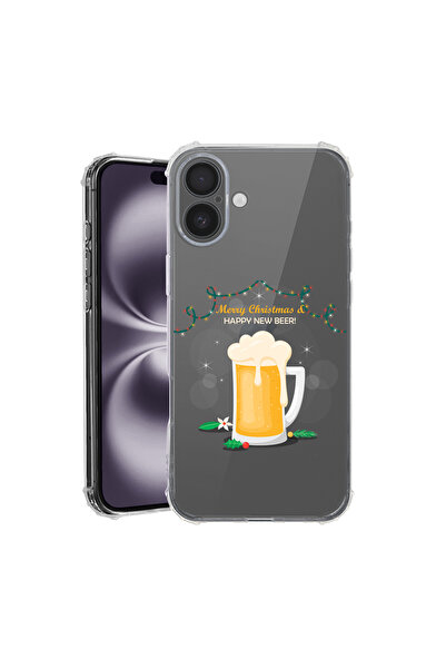 bestcase Carcasă spate antișoc pentru Apple iPhone 16, Happy New Beer!, AS 1606