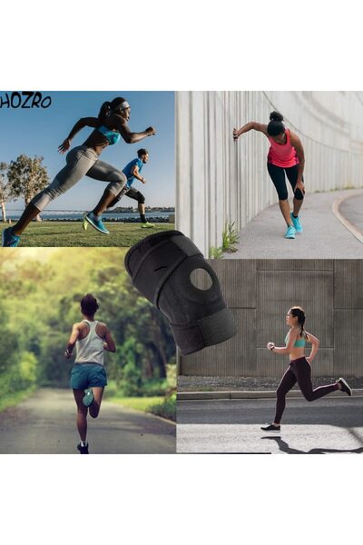 HOZRO Adjustable Sports Knee Brace HOZRO, Unisex – Neoprene Support with 3 Anti-Slip Straps for Joint Pa