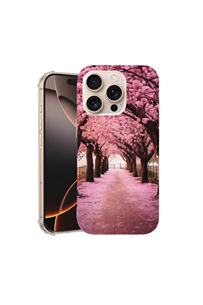 bestcase Carcasă spate antișoc pentru Apple iPhone 16 Pro Max, flori de cireș...