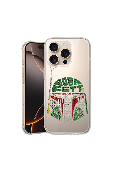 bestcase Удароустойчив калъф за Apple iPhone 16 Pro Max, калиграфия Боба Фет,...