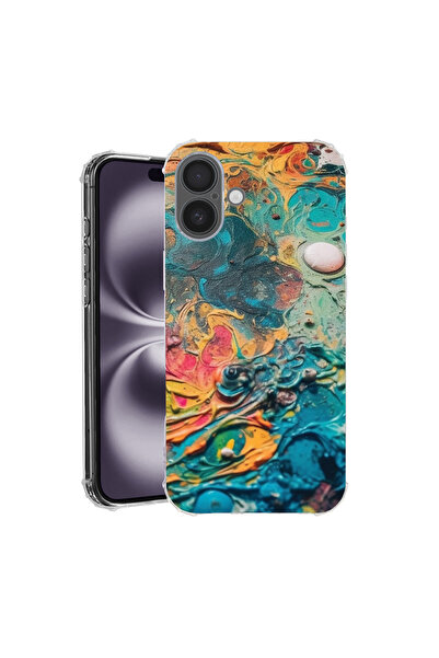 bestcase Αντικραδασμική θήκη πλάτης για Apple iPhone 16, ζωντανά χρώματα, AS ...