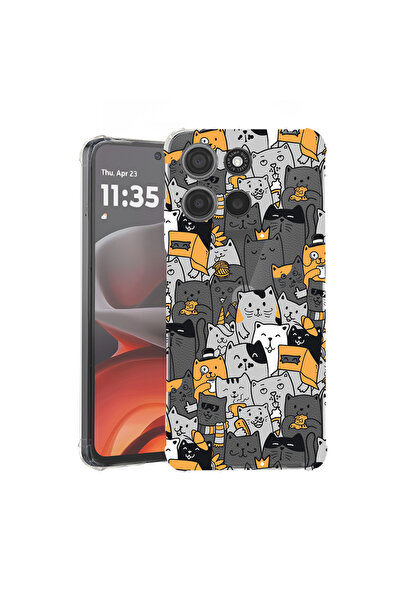 bestcase Carcasă spate antișoc pentru Motorola Moto G75, model pisică, 194601...