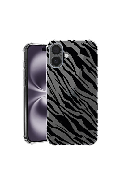 bestcase Carcasă spate antișoc pentru Apple iPhone 16, model zebră, AS 1059