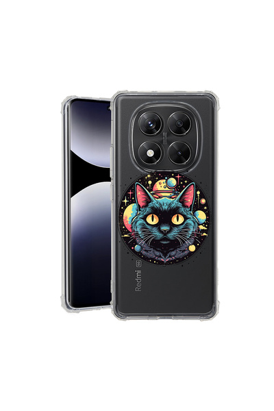 bestcase Carcasă spate antișoc pentru Xiaomi Redmi Note 14 Pro Plus, Mystic Black Cat, 1938410 AS 1506