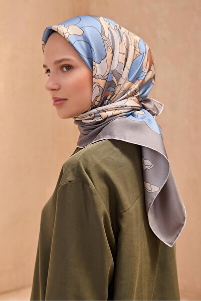 Belli ÇIÇEK DESENI İPEK EŞARP 4127D TWILL