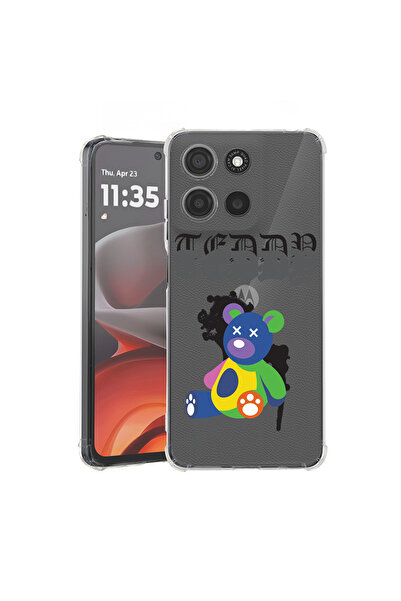 bestcase Carcasă spate antișoc pentru Motorola Moto G15, culori pastelate cu ...