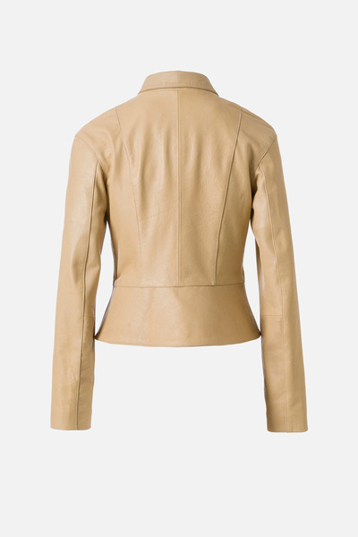 Dericlub Emma Women's Real Leather Coat Beige