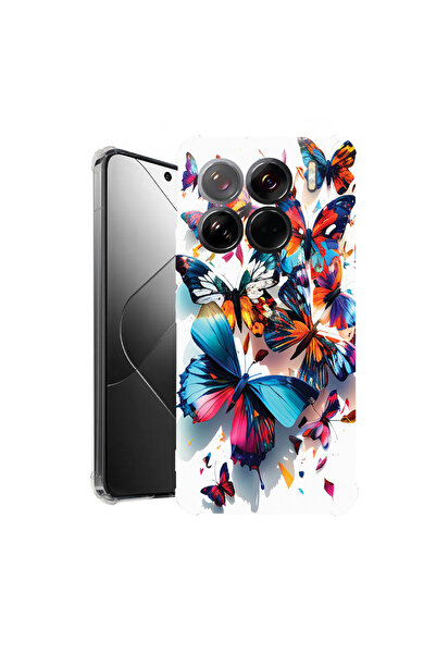 bestcase Carcasă spate antișoc pentru Xiaomi 15 Pro, fluturi colorați, 192636...