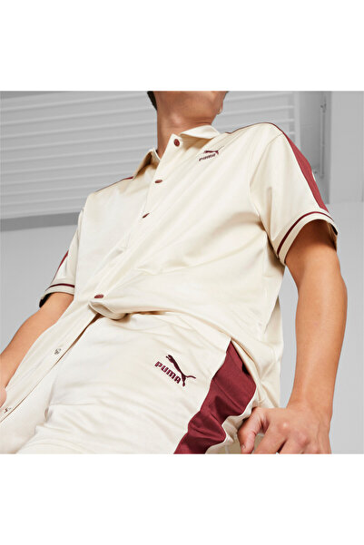 Puma Mens T7 Relaxed Fit Shorts - White