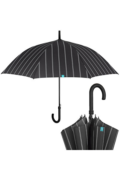 Perletti Umbrela ploaie baston in dungi neagra