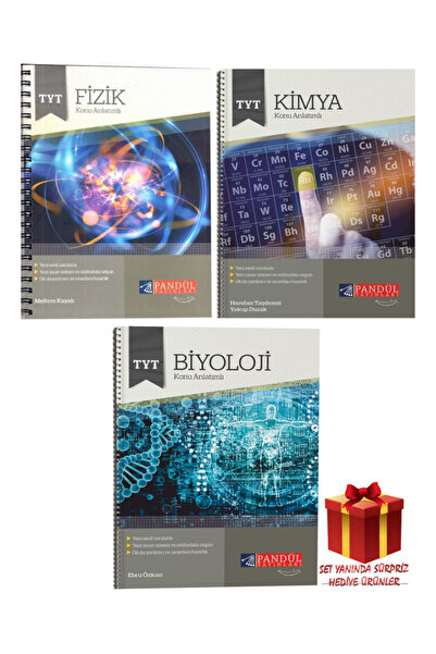 Pandül Yayınları TYT Soru Bankası Seti: Fizik+Kimya+Biyoloji