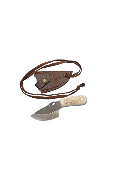 bıçakmeraklıları Kamp Piknik Outdoor Bıçak 12cm Toplam Uzunluk Geyik Boynuzu sap