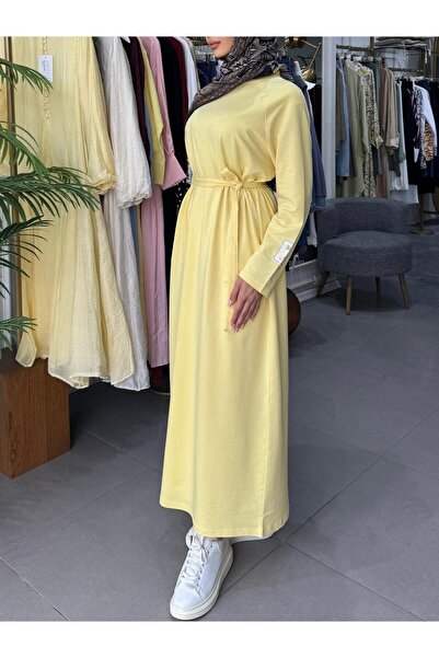 MODA HASEN KOLU ETİKET DETAYLI ELBİSE