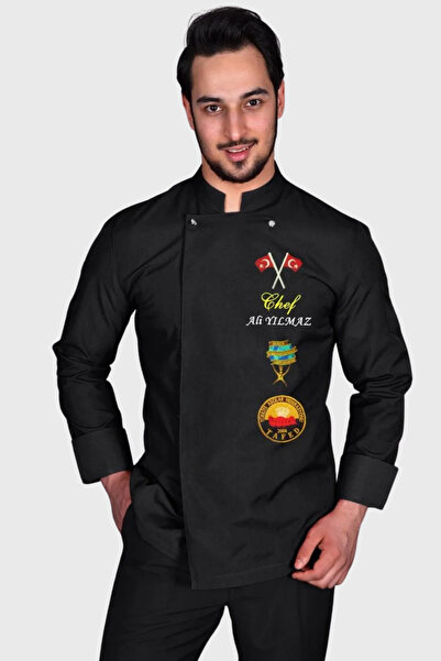 Üniformanya معطف الطهي مع اسم هدية سترات الطهي معطف الطهاة ملابس الطهي بدلة ا...