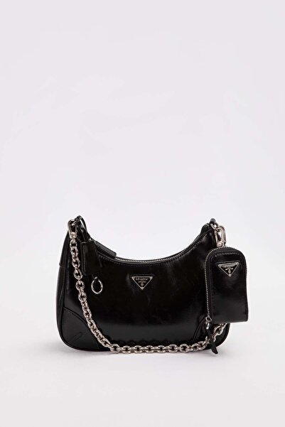Levidor Black Mini Wallet Detailed Shoulder Bag