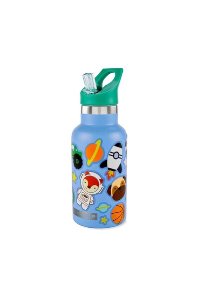 Skip Hop Spark Style Stainless Steel Water Bottle with Sticker
