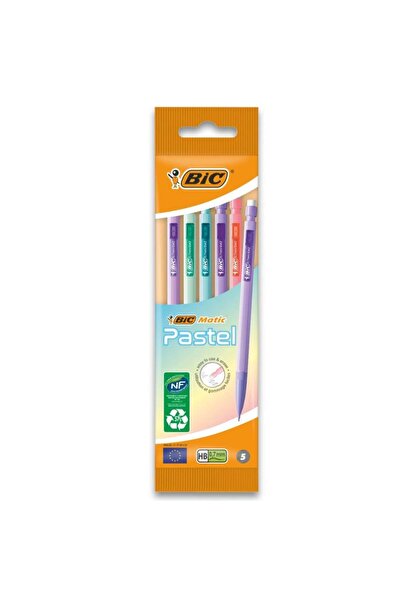 Bic Set 5 creioane mecanice, Matic Pastel, 0.7mm