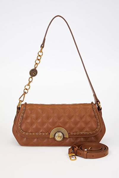 Levidor Camel Yelpaze Kilit Detay Çanta