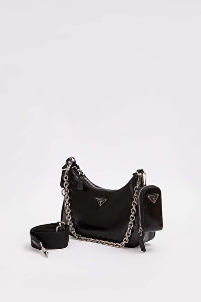 Levidor Black Mini Wallet Detailed Shoulder Bag