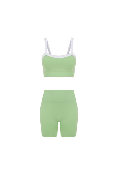 Formactive Σετ μπουστάκι με λεπτομέρεια με λεπτομέρεια και σορτς συμπιεστικό