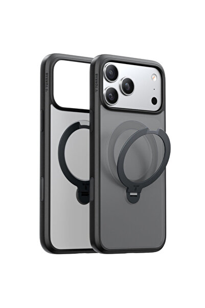 TORRAS Carcasă Ostand Spin MagSafe Series pentru iPhone 17 Pro, Neagră