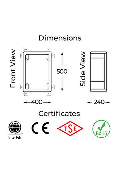 sebox 400*500*240 Plastic Electrical Panel Box (40X50X24 cm Abs Cover)