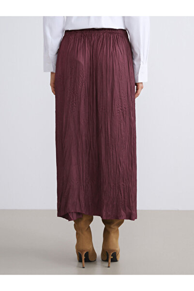 LC Waikiki Beli Lastikli Saten Pileli Etek