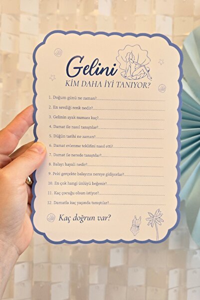 PEKSHOP Marin Konsept Gelini Kim Daha İyi Tanıyor Oyun Kartları 4lü