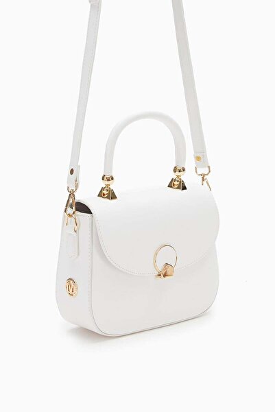 Levidor Beyaz Ayarlanabilir Askılı Postacı Omuz Çantası