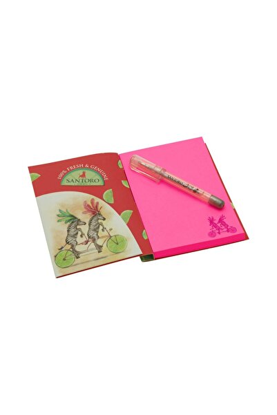 Santoro Fruity Scooty Zebras Pocket Notebook