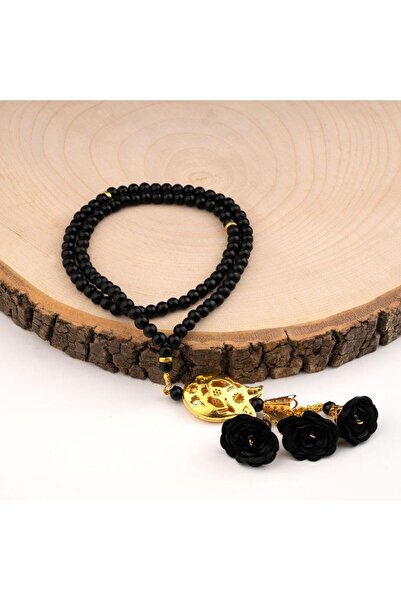 Hayrat Neşriyat Τσιμπιδάκια προσευχής με τουλίπες και τριαντάφυλλα μαύρα (99 τεμάχια - 6 χιλιοστά)