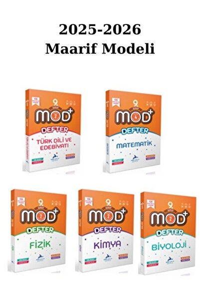 paraf yayınları Paraf 9.Sınıf Mod Defter Seti 2025/26 Maarif Modeli