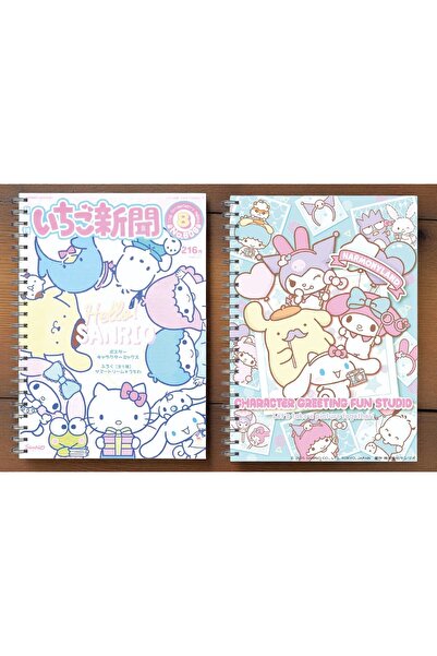 nihonwosekai 2Pcs Sanrio Characters A5 Anime Spiral Notebook 50 Sheets Kuromi My Melody Cinnamoroll