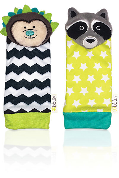 bblüv Hedgehog and Raccoon Düo toy socks