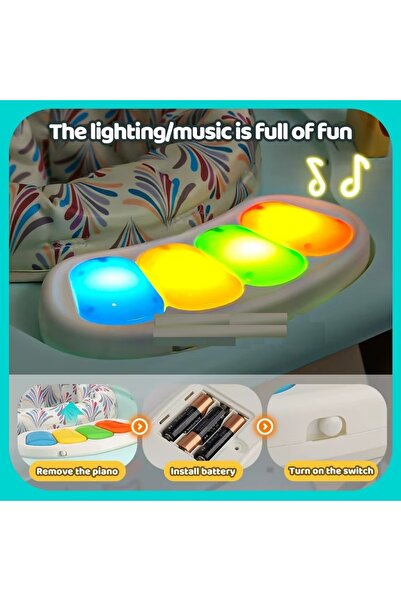 WePro Store Baby Jumper 4 in1, Activity Center, Adjustable Height, 360 Seat, Sounds, Lights, Pink