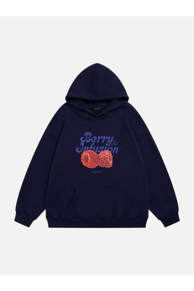 Mad&Calf سويت شيرت فلورال كبير الحجم بطبعة التوت للجنسين