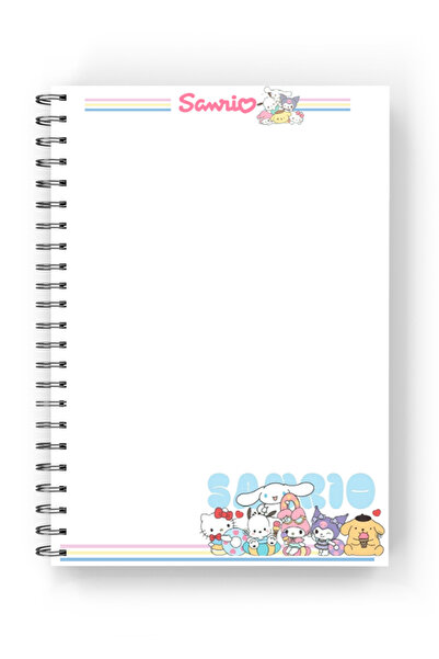 nihonwosekai 2Pcs Sanrio Characters A5 Anime Spiral Notebook 50 Sheets Kuromi My Melody Cinnamoroll