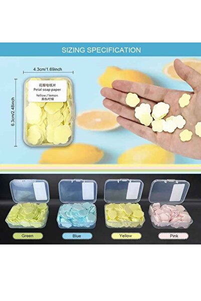 Kitchen Beauty 1 Kutu 100 Yaprak Eriyen Mini Kokulu Kağıt Sabun Öğrenci Çocuk Okul Dezenfektan El Sabunu